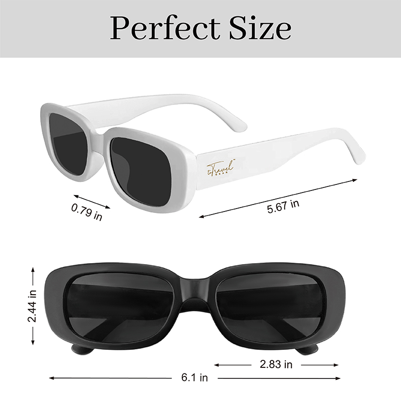 ToTravelGear Rectangle Sunglasses for Women Men